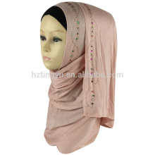 Großhandelsart- und weisefrauen tragen Kopf neues Musterschal-Schalsteindehnungsjersey hijab